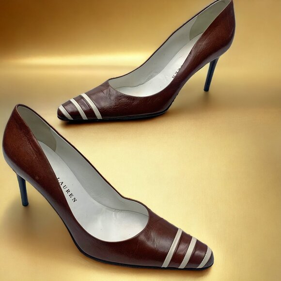 RALPH LAUREN Napa Leather Classic Runway 01 Collection Pumps - Picture 12 of 12